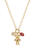 Ketting met beer op witte achtergrond