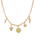 Ketting met zeepaardje op witte achtergrond