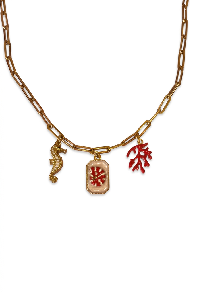 Ketting met zon op witte achtergrond